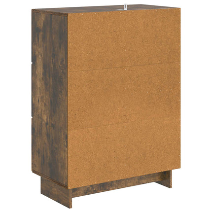 Sideboard med låda Rökt ek 66 x 34,5 x 90 cm Konstruerat trä