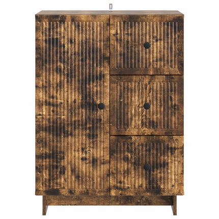 Sideboard med låda Rökt ek 66 x 34,5 x 90 cm Konstruerat trä