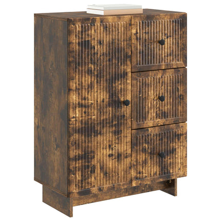 Sideboard med låda Rökt ek 66 x 34,5 x 90 cm Konstruerat trä
