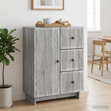 Sideboard Grå sonoma-ek 66 x 34,5 x 90 cm Konstruerat trä