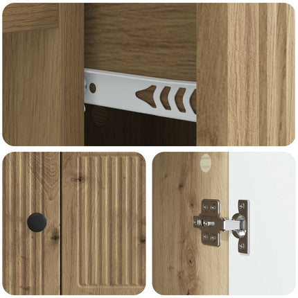 Sideboard Artisan-ek 66 x 34,5 x 90 cm Konstruerat trä