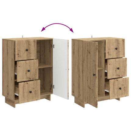 Sideboard med låda Artisan-ek 66 x 34,5 x 90 cm Konstruerat trä