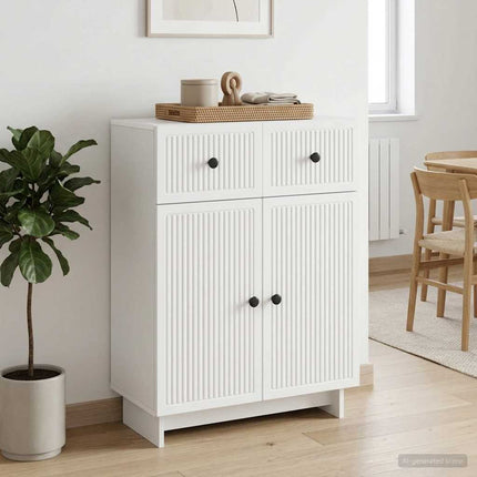 Sideboard Vit 66 x 34,5 x 90 cm Konstruerat trä