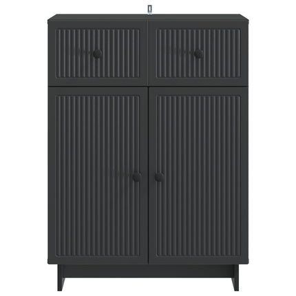 Sideboard med låda Svart 66 x 34,5 x 90 cm Konstruerat trä
