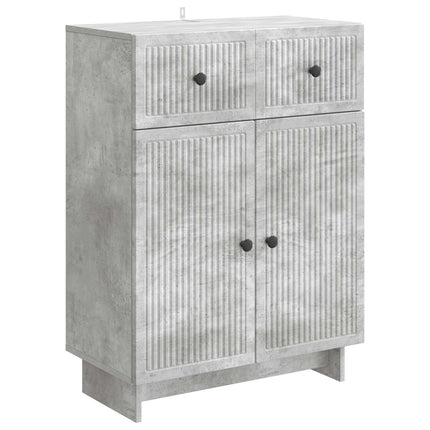Sideboard med låda Betonggrå 66 x 34,5 x 90 cm Konstruerat trä
