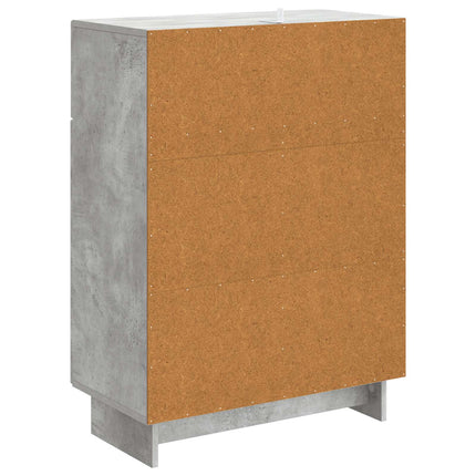 Sideboard med låda Betonggrå 66 x 34,5 x 90 cm Konstruerat trä