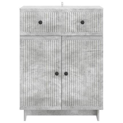 Sideboard med låda Betonggrå 66 x 34,5 x 90 cm Konstruerat trä