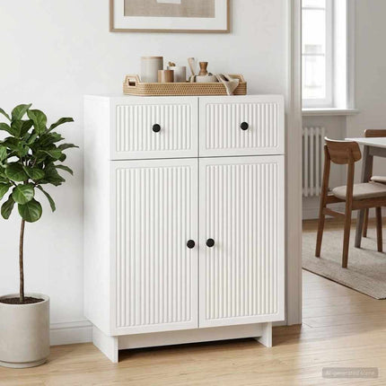 Sideboard Vit högglans 66 x 34,5 x 90 cm Konstruerat trä