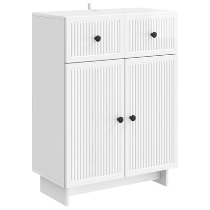Sideboard Vit högglans 66 x 34,5 x 90 cm Konstruerat trä