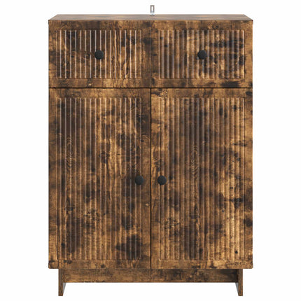 Sideboard med låda Rökt ek 66 x 34,5 x 90 cm Konstruerat trä
