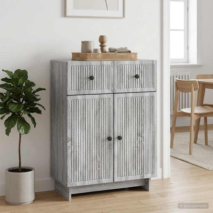 Sideboard Grå sonoma-ek 66 x 34,5 x 90 cm Konstruerat trä