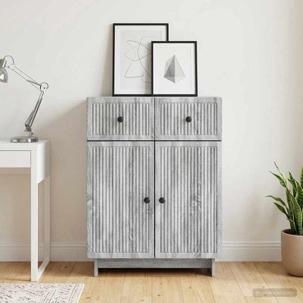 Sideboard Grå sonoma-ek 66 x 34,5 x 90 cm Konstruerat trä