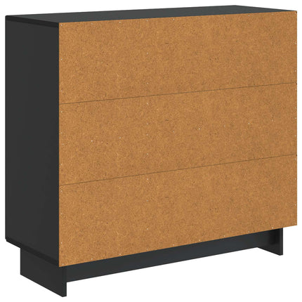 Sideboard Svart 89 x 34,5 x 80 cm Konstruerat trä