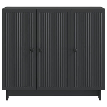 Sideboard Svart 89 x 34,5 x 80 cm Konstruerat trä