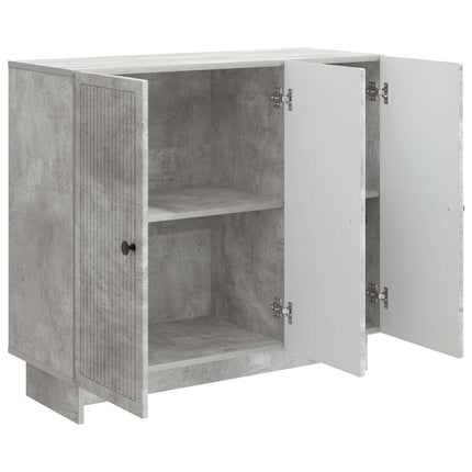 Sideboard Betonggrå 89 x 34,5 x 80 cm Konstruerat trä