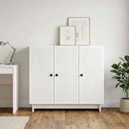 Sideboard Vit högglans 89 x 34,5 x 80 cm Konstruerat trä