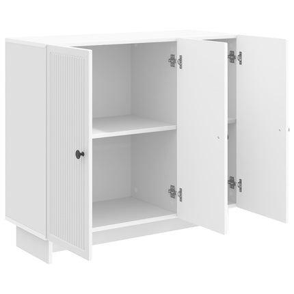 Sideboard Vit högglans 89 x 34,5 x 80 cm Konstruerat trä