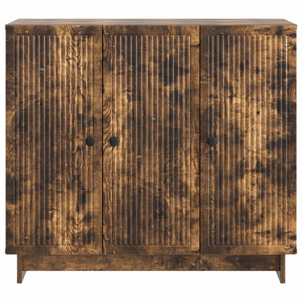 Sideboard Rökt ek 89 x 34,5 x 80 cm Konstruerat trä