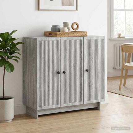 Sideboard Grå sonoma-ek 89 x 34,5 x 80 cm Konstruerat trä