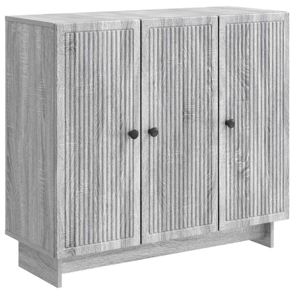 Sideboard Grå sonoma-ek 89 x 34,5 x 80 cm Konstruerat trä