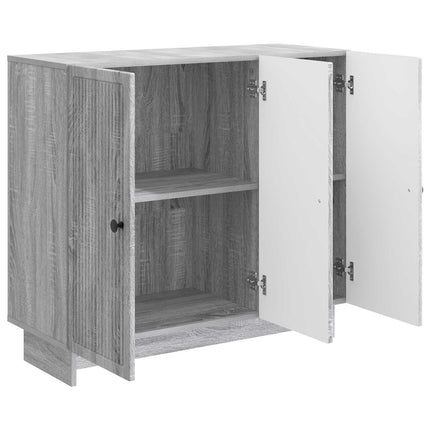 Sideboard Grå sonoma-ek 89 x 34,5 x 80 cm Konstruerat trä