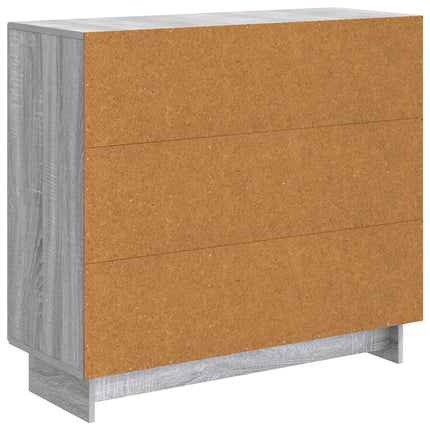 Sideboard Grå sonoma-ek 89 x 34,5 x 80 cm Konstruerat trä