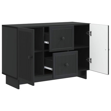 Sideboard med låda Svart 89 x 34,5 x 60 cm Konstruerat trä