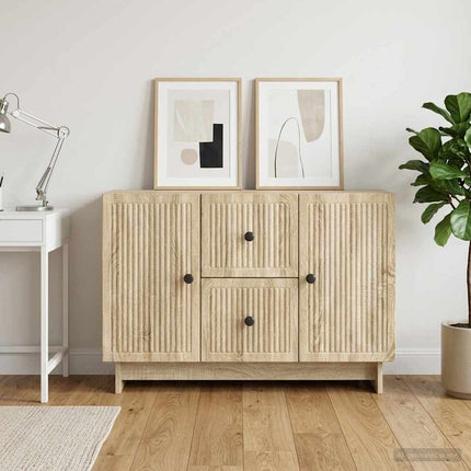 Sideboard med låda Sonoma-ek 89 x 34,5 x 60 cm Konstruerat trä