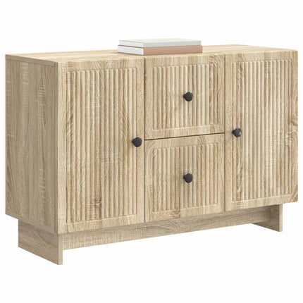 Sideboard med låda Sonoma-ek 89 x 34,5 x 60 cm Konstruerat trä