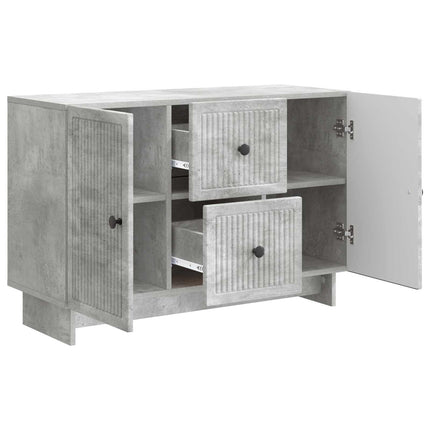 Sideboard med låda Betonggrå 89 x 34,5 x 60 cm Konstruerat trä