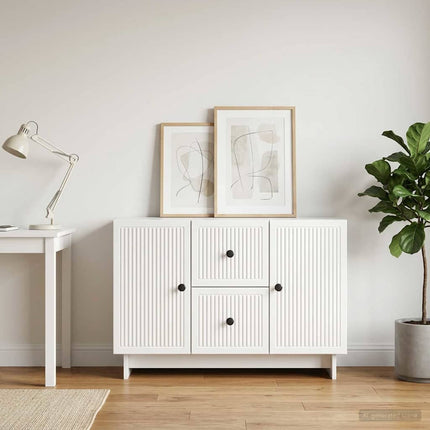 Sideboard Vit högglans 89 x 34,5 x 60 cm Konstruerat trä