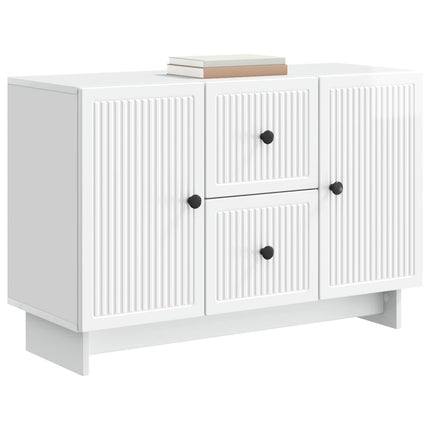 Sideboard Vit högglans 89 x 34,5 x 60 cm Konstruerat trä