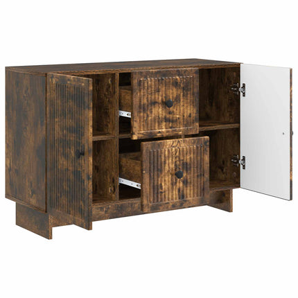 Sideboard med låda Rökt ek 89 x 34,5 x 60 cm Konstruerat trä