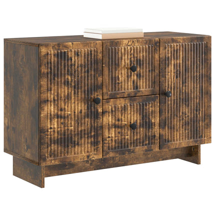 Sideboard med låda Rökt ek 89 x 34,5 x 60 cm Konstruerat trä