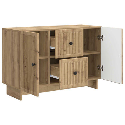 Sideboard med låda Artisan-ek 89 x 34,5 x 60 cm Konstruerat trä