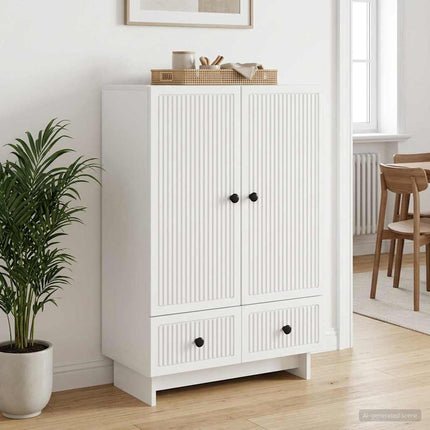 Sideboard Vit 66 x 34,5 x 95 cm Konstruerat trä