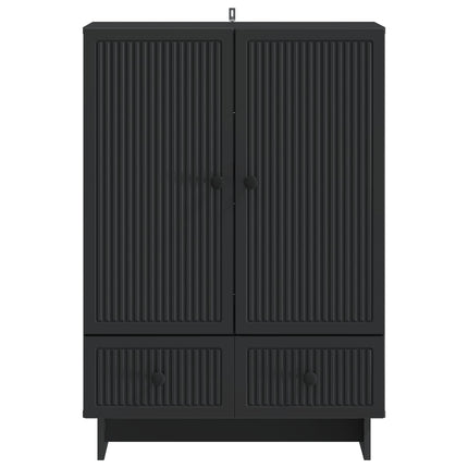 Sideboard Svart 66 x 34,5 x 95 cm Konstruerat trä