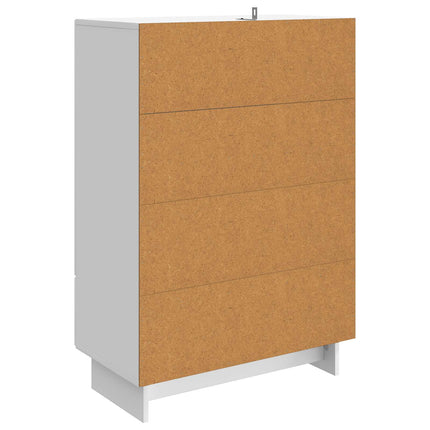 Sideboard Högblank Vit 66 x 34,5 x 95 cm Konstruerat trä