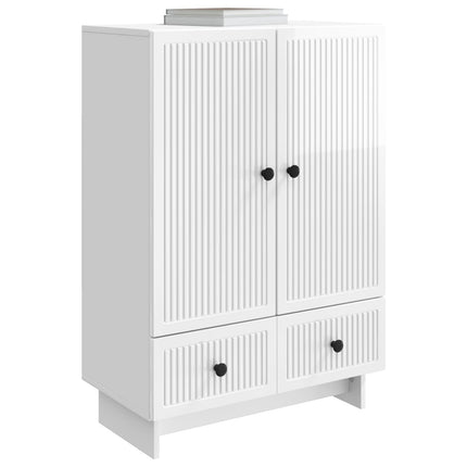 Sideboard Högblank Vit 66 x 34,5 x 95 cm Konstruerat trä
