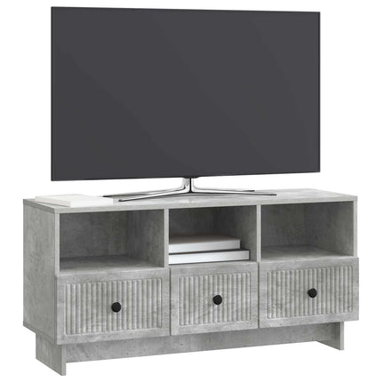 TV-skåp med låda Betonggrå 102 x 34,5 x 50 cm Konstruerat trä