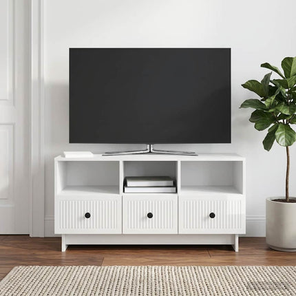 TV-skåp Vit högglans 102 x 34,5 x 50 cm Konstruerat trä