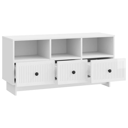 TV-skåp Vit högglans 102 x 34,5 x 50 cm Konstruerat trä