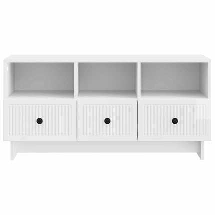 TV-skåp Vit högglans 102 x 34,5 x 50 cm Konstruerat trä