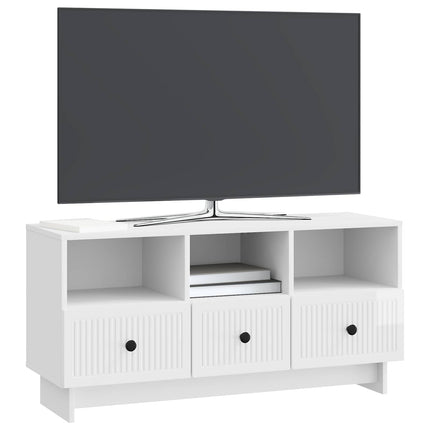 TV-skåp Vit högglans 102 x 34,5 x 50 cm Konstruerat trä