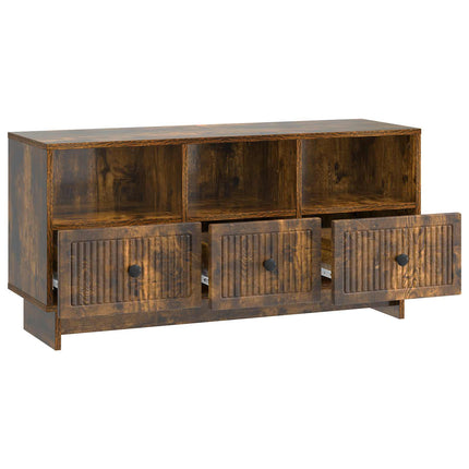 TV-skåp med låda Rökt ek 102 x 34,5 x 50 cm Konstruerat trä