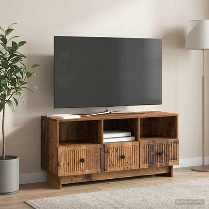 TV-skåp med låda Gammalt trä 102 x 34,5 x 50 cm Konstruerat trä