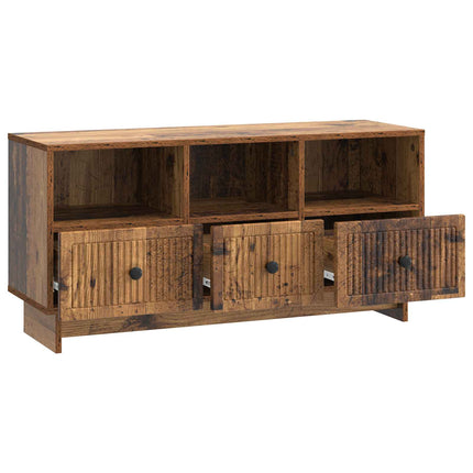 TV-skåp med låda Gammalt trä 102 x 34,5 x 50 cm Konstruerat trä