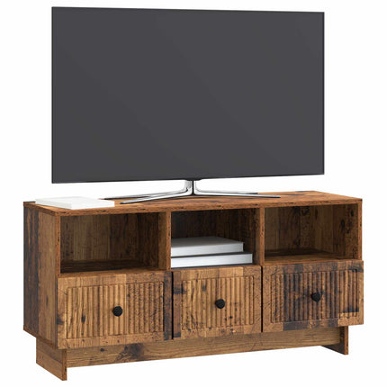 TV-skåp med låda Gammalt trä 102 x 34,5 x 50 cm Konstruerat trä