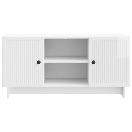 TV-skåp 102 x 34,5 x 50 cm Vit högglans Konstruerat trä