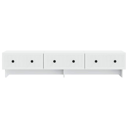 TV-skåp med låda Vit 147 x 34,5 x 30 cm Konstruerat trä